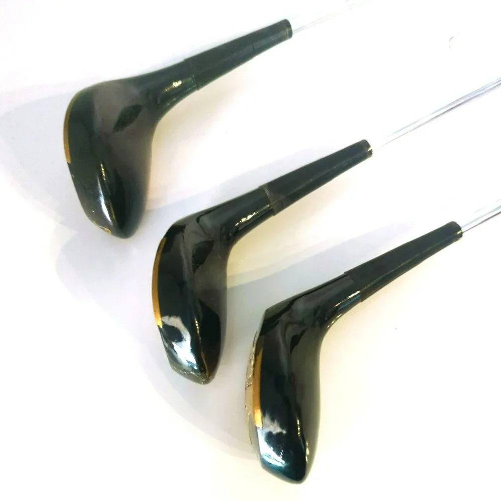 Cobra Dyn 3/4/5 Persimmon Woods Golf Club Set Vintage USA Steel Shaft - Picture 4 of 9